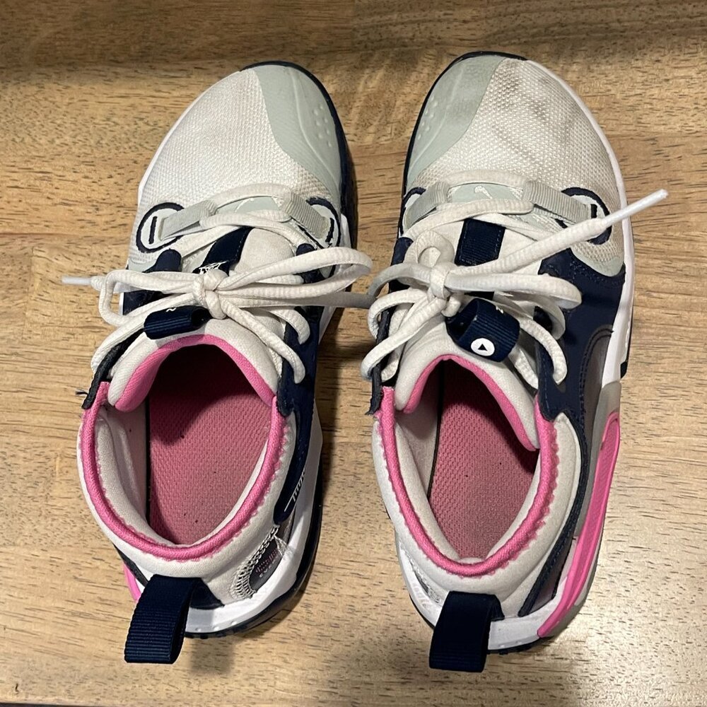 Nike Air Zoom Crossover 2 Kids Basketball Shoes Size 2Y White Navy Pink - Picture 8 of 10